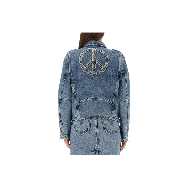 MOSCHINO Denim Jackets Women's Blue-1