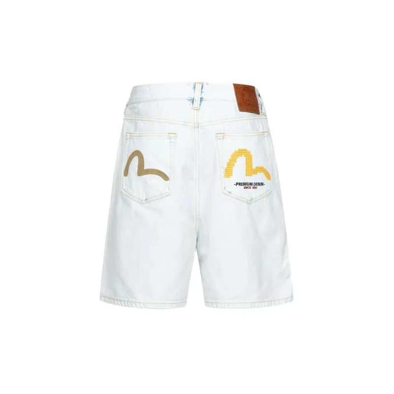 EVISU Denim Shorts Men White-1