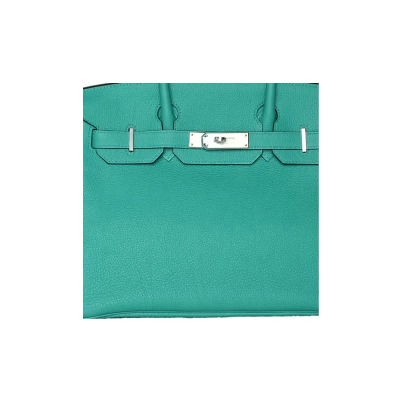 HERMES Birkin Togo Calfskin And Cow Leather Combo Birkin Bag Handbags Women's U1 Vert Verone Verona Green-3
