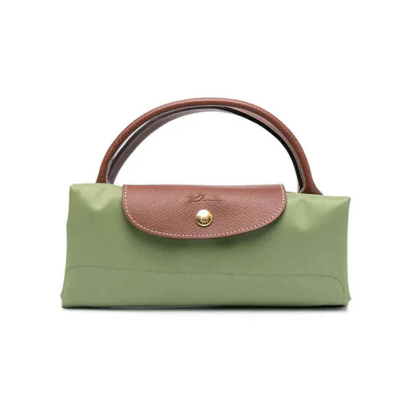 LONGCHAMP Le Pliage Cow Leather Trim Luggage Bag, Handbag, Travel Bag Trumpets Women's Avocado Green-3