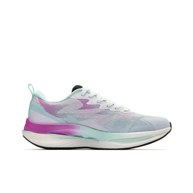 QIAODAN Fearless 1.0 Wear-Resistant Rebound Support Balance Low-Top Running Shoes Men's White Blue Purple-1