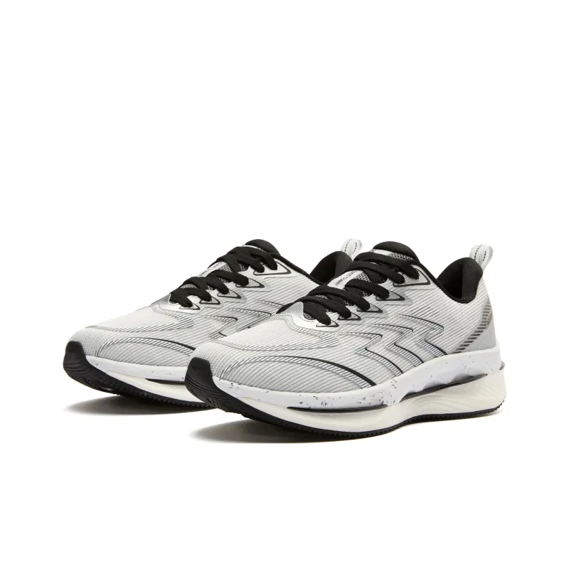QIAODAN Fearless 1.0 Support Cushioning Rebound Balance Wear Resistant Low Top Running Shoes Men's Silver Black-2