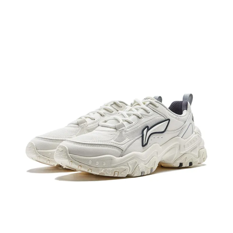 LiNing Brown Sugar Low Top Casual Shoes Men's White-2