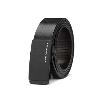 FAIRWHALE Buttonless Casual Genuine Leather Belts Men's Width 3.5cm