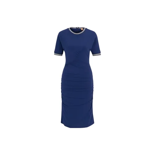 HUGO BOSS Short-Sleeved Dresses Women's Blue