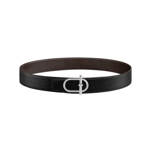 HERMES Leather Belts Men Black/Brown