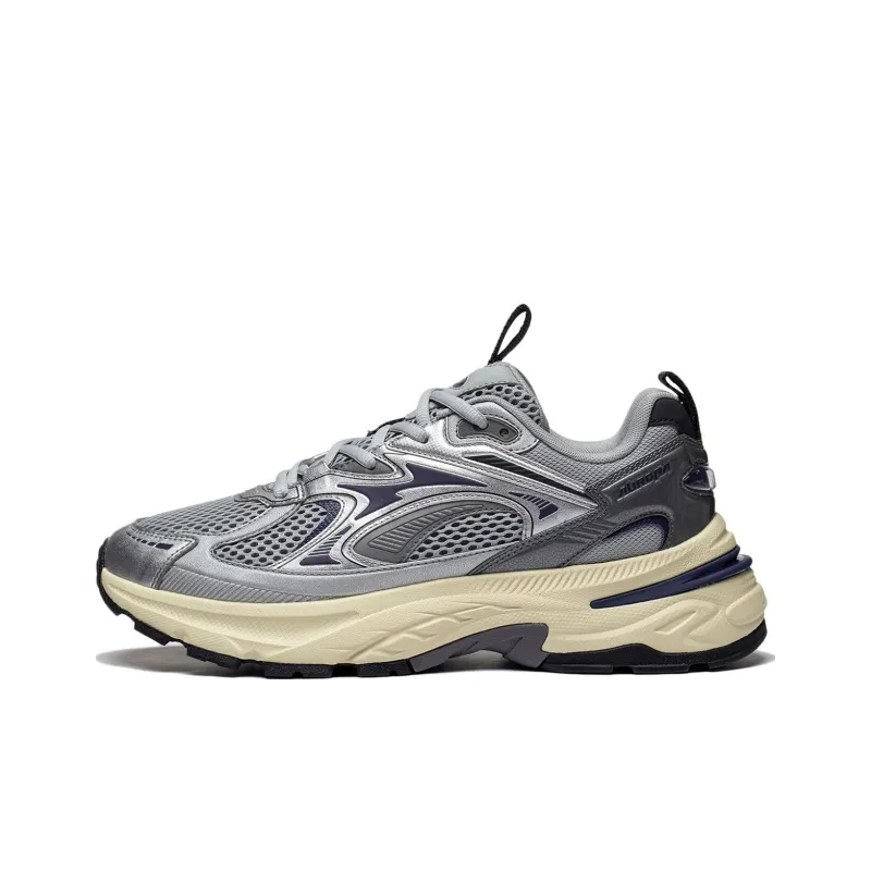 LiNing Aurora 2K Abrasion Resistant Low Top Casual Shoes Men's Gray Beige-0