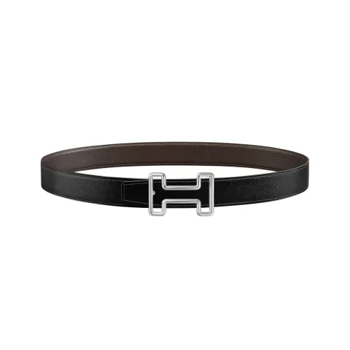 HERMES Leather Belts Men Black/Brown