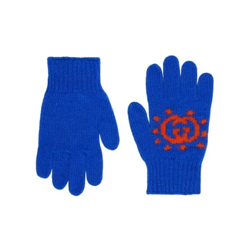 GUCCI Knit Gloves Kids Blue