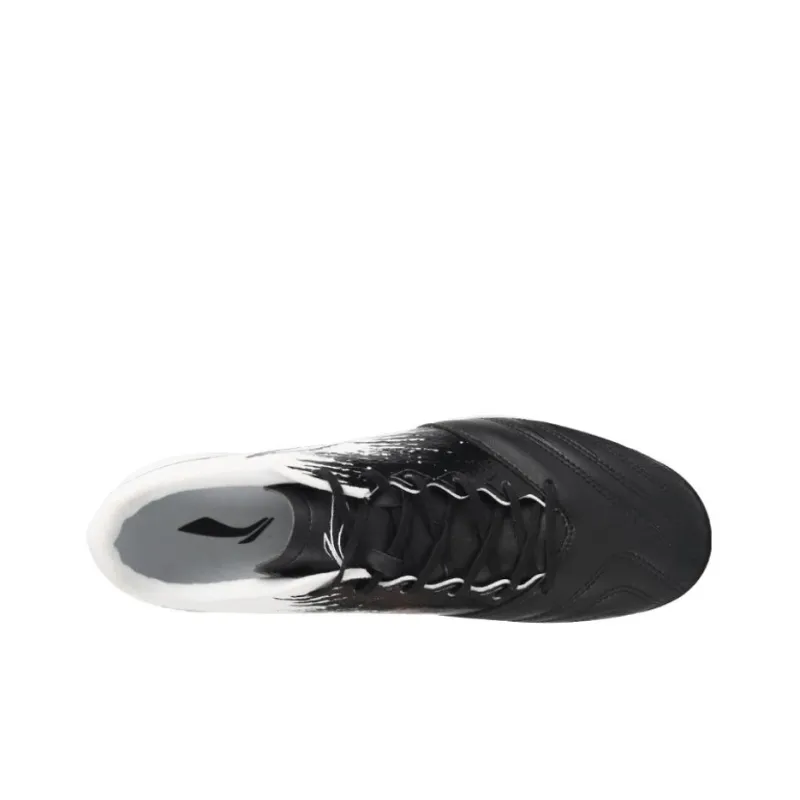 LiNing AG Rubber Short Studs Artificial Ground Anti Slip Wear Resistant Soccer Shoes Men's White Black-2