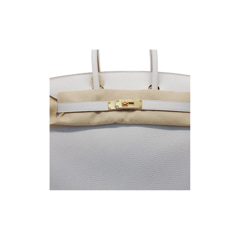 HERMES Birkin Togo Calfskin Birkin Bag Handbags Regular Women's M4 Gris Pale Cream Gray-4