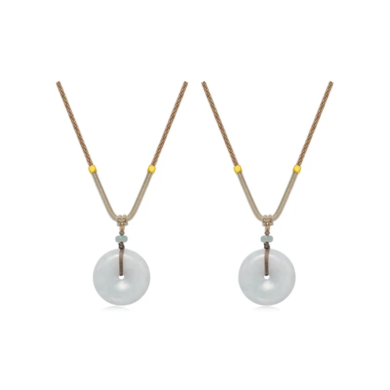 AGOVSKI Bean Type Jadeite Necklaces Unisex-0