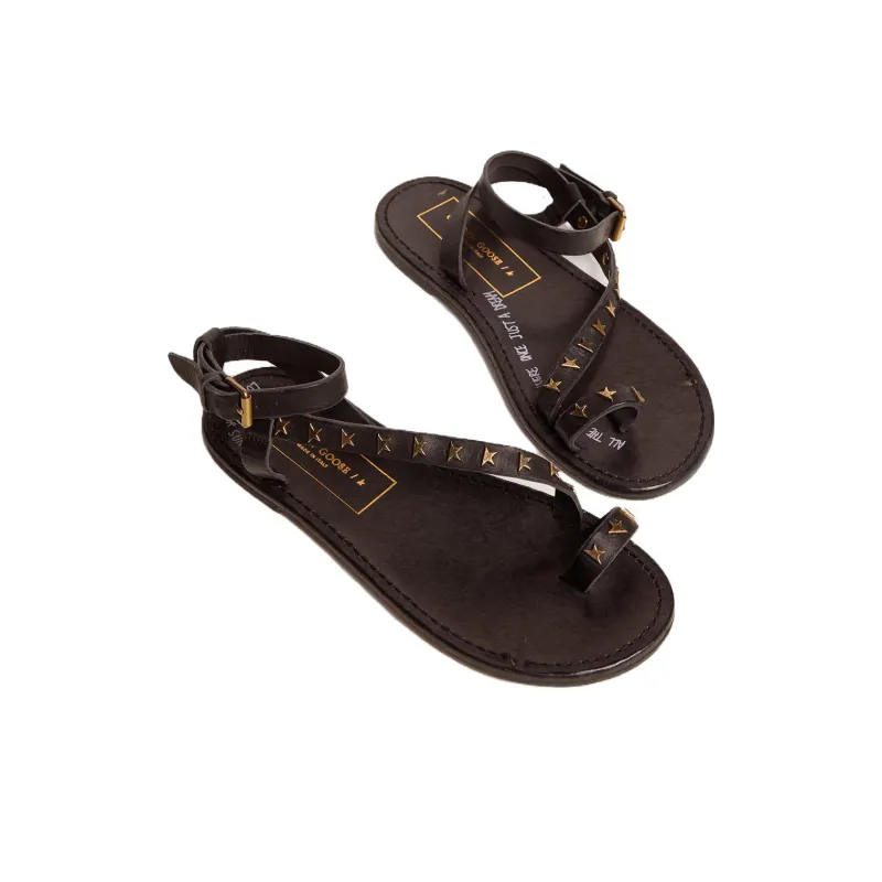 Golden Goose Janis Strap Sandals Women's Black Gold-2