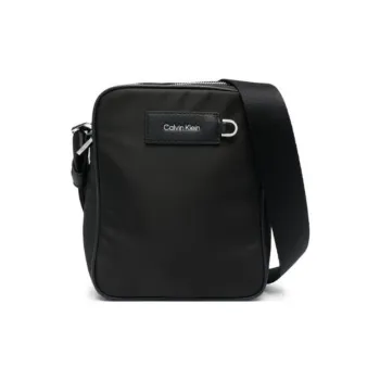 CK/Calvin Klein Recycled Polyester Polyurethane Clutch, Crossbody Bag Men's Black