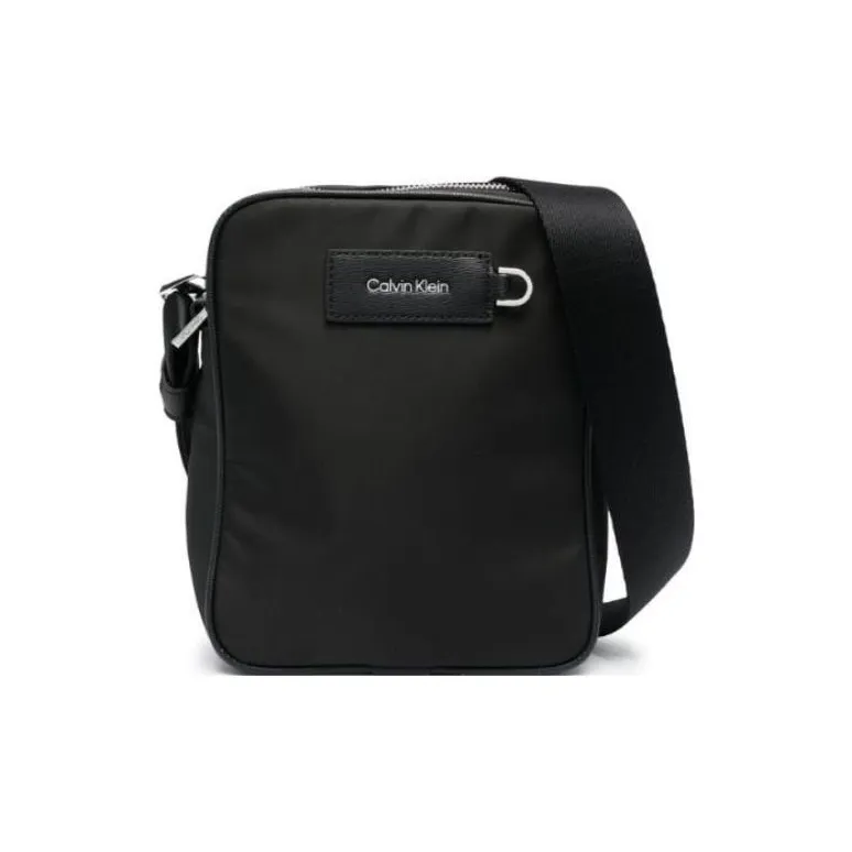 CK/Calvin Klein Recycled Polyester Polyurethane Clutch, Crossbody Bag Men's Black-0