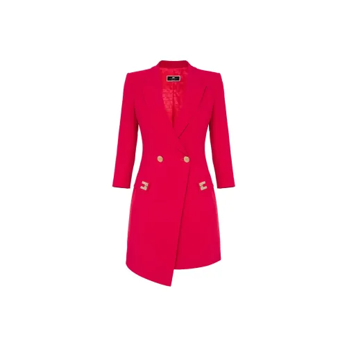 Elisabetta Franchi Long-Sleeved Dresses Women's Rose Red