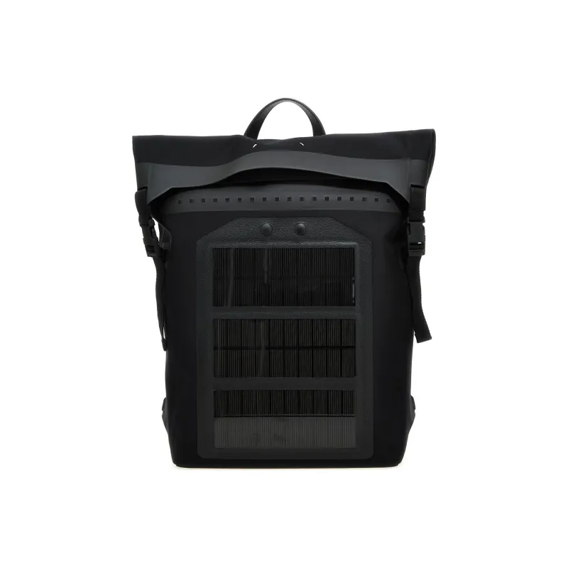 Maison Margiela Cotton With Calfskin Detail Backpack Regular Unisex Black-0