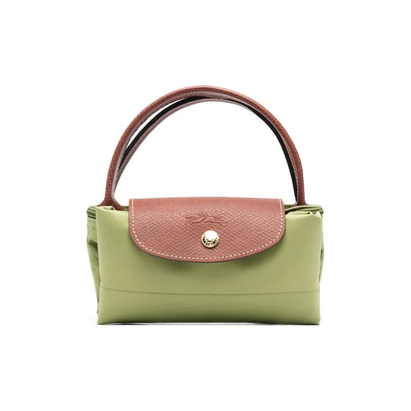 LONGCHAMP Le Pliage Canvas With Leather Canvas Bag Dumpling Bag Handbags Small Size Unisex Avocado Green-2