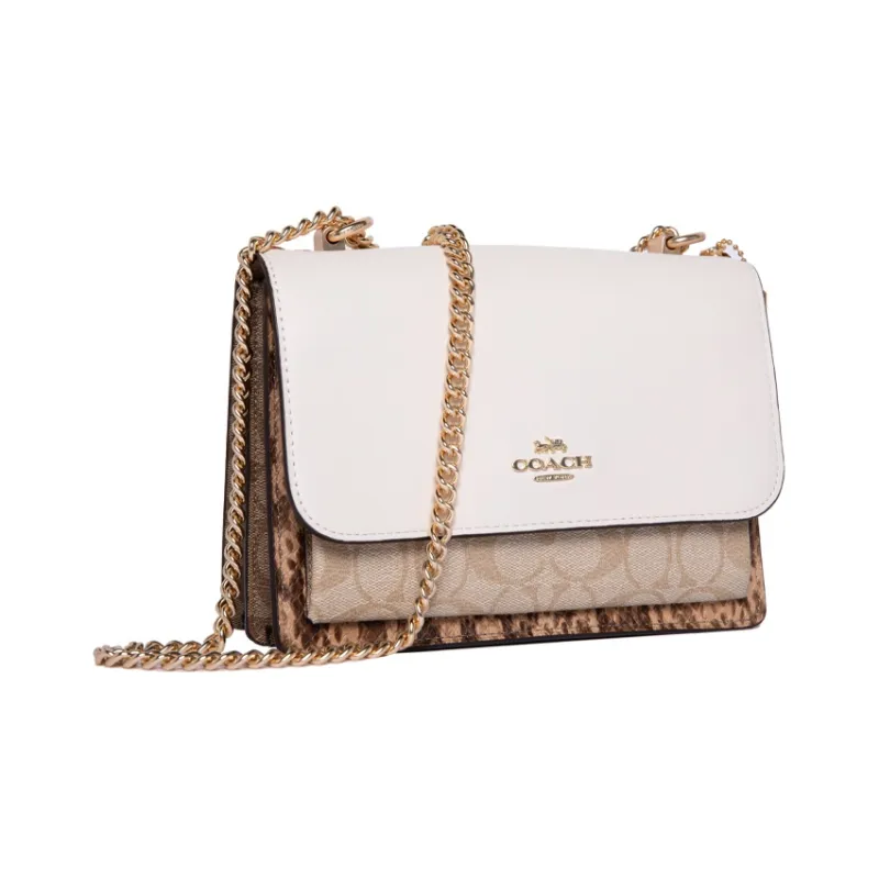 COACH Klare Canvas With Leather Trunk Bag, Portable Crossbody Bag, Shoulder Bag Women's-9
