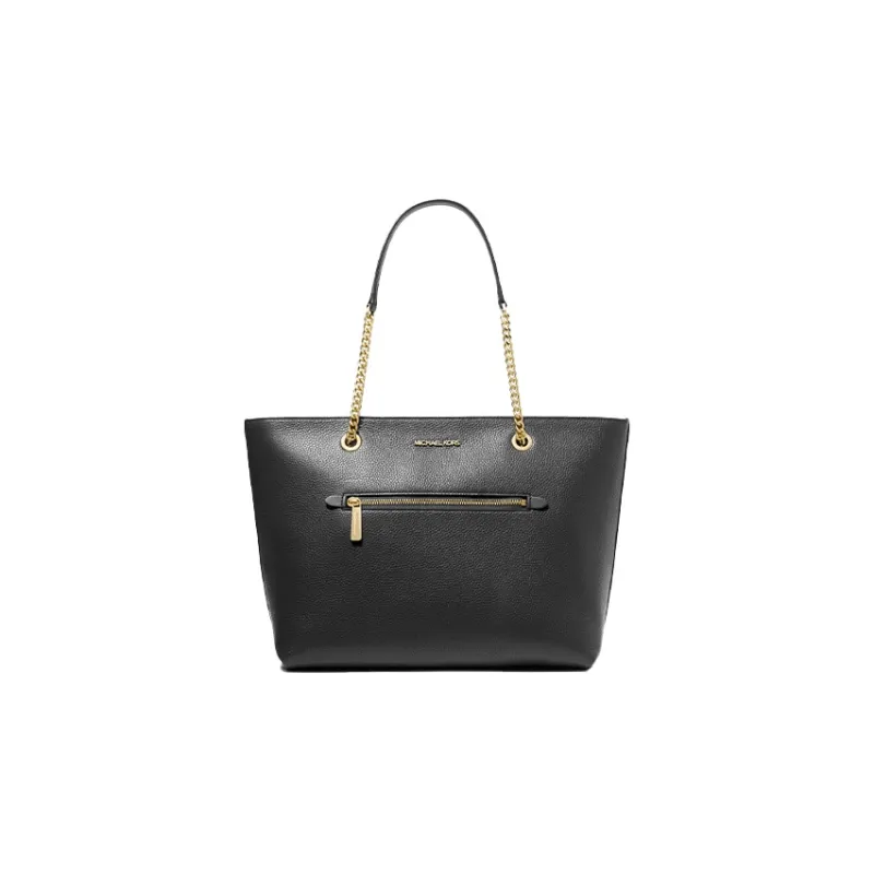 MICHAEL KORS Jet Set Leather Tote Bag, Shopping Bag, Handbag, Shoulder Bag Women's Black-0