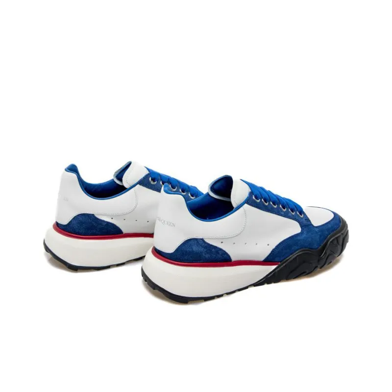 Alexander McQueen Low Top Casual Shoes Men's White Blue-3