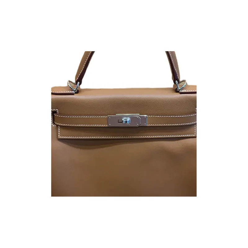 HERMES Kelly Madame Leather Kelly Bag Handbags Medium Size Women's 37 Gold Gold Brown-4