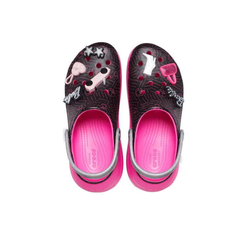 Crocs Crush Clog Barbie Black Pink Women's-3