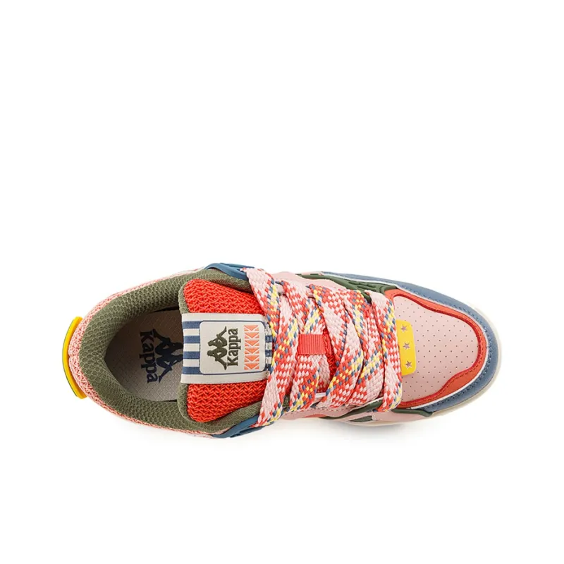 Kappa Abrasion Resistant Low Top Skateboard Shoes Unisex Red Pink-3