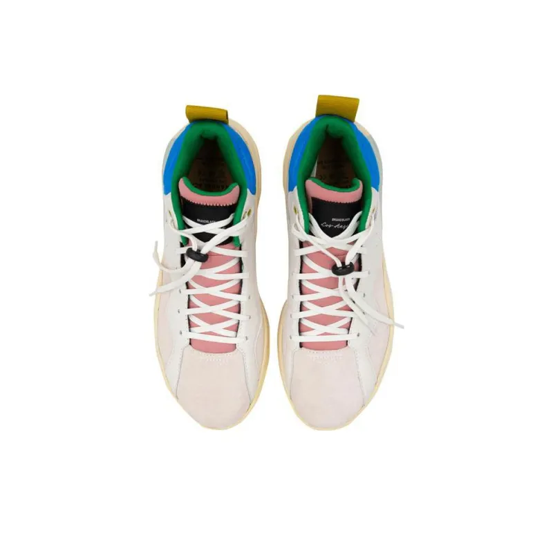 BRANDBLACK Cushioning Low-Top Casual Shoes Men's White Blue Pink-3