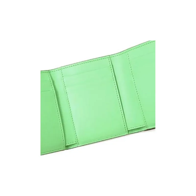 FENDI ROMA Calfskin Wallet Medium Size Women's Green-4
