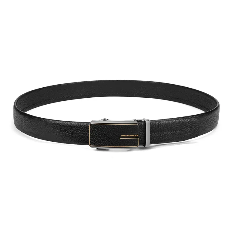 FAIRWHALE Automatic Buckle Business Quality Genuine Leather Belts Men's Width 3.5cm-3