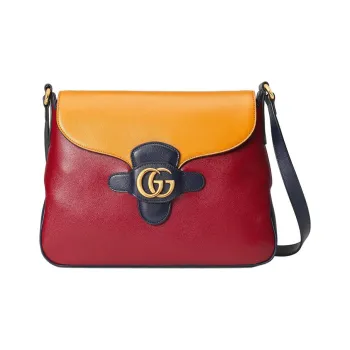 GUCCI Multicolor Leather Messenger Bag, Crossbody Bag, Shoulder Bag Women's
