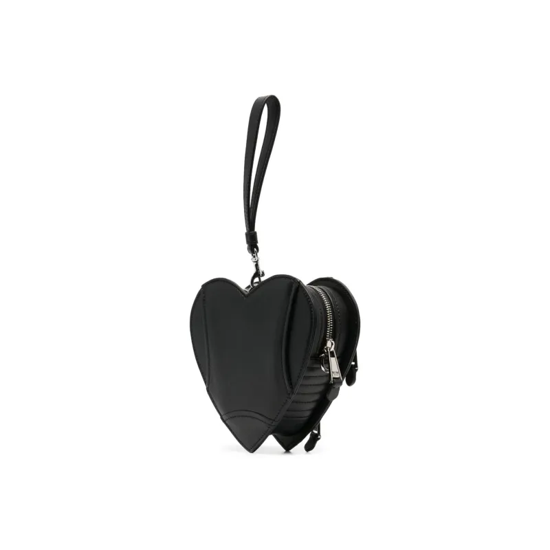 MOSCHINO Calfskin Biker Bag Handbag Shoulder Bag Crossbody Bag Women's Black-1
