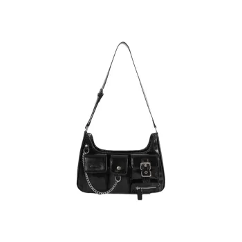 NOMK PU Shoulder Bag Women's Black/White