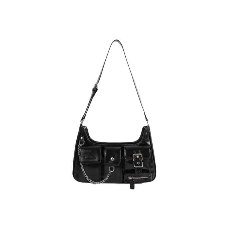 NOMK PU Shoulder Bag Women's Black/White-0