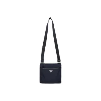 PRADA Nylon Shoulder Bag Crossbody Bag Men's Marine Blue