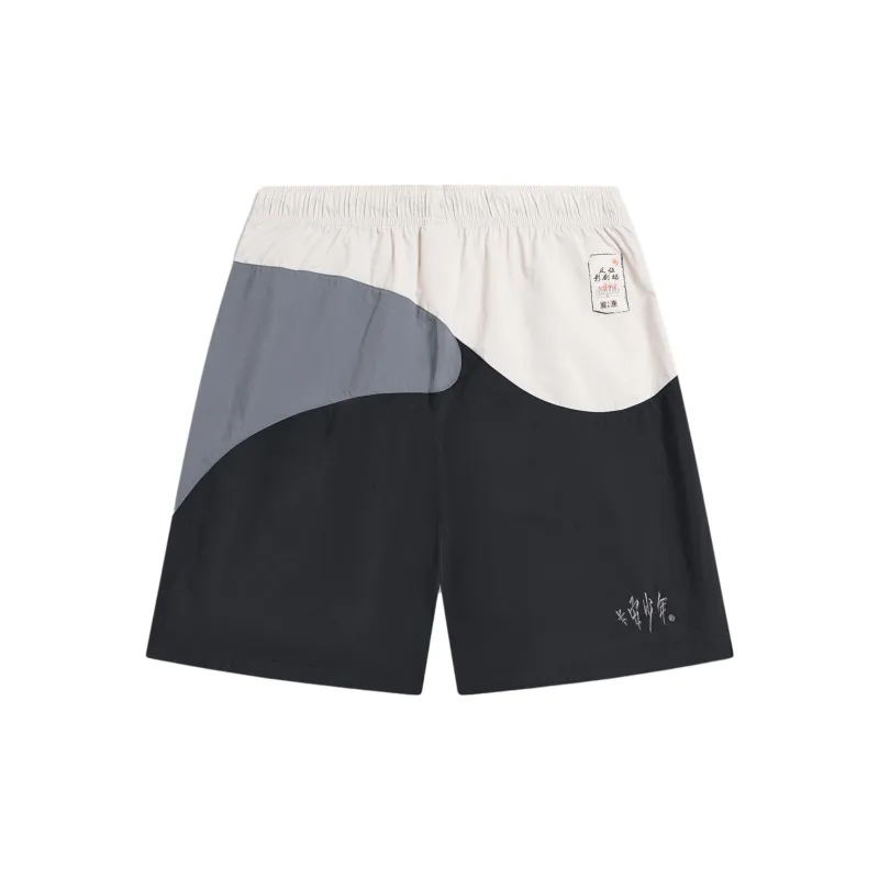 LINING Badfive Casual Shorts Men Moonlight Gray Shadow Gray Black-1