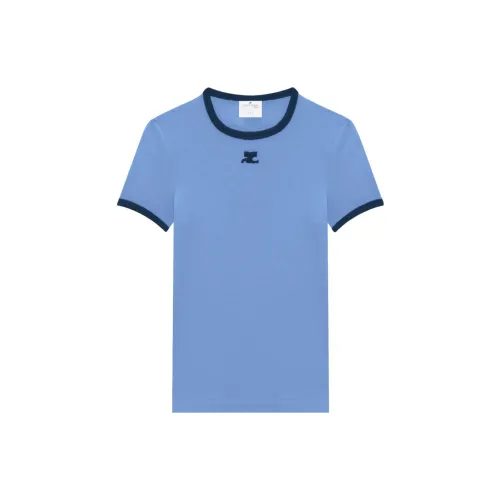 COURREGES T-Shirts Women's Ocean Blue