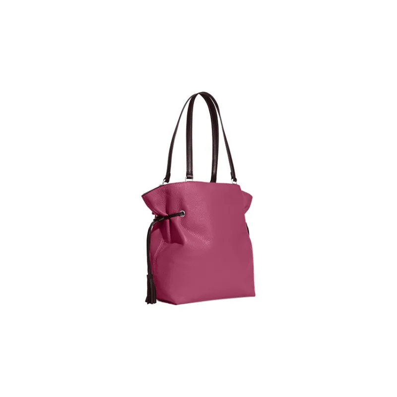 COACH Andy Pebbled Leather Tote Bag Shopping Bag Handbag Shoulder Bag Large Size Women's Light Raspberry-1
