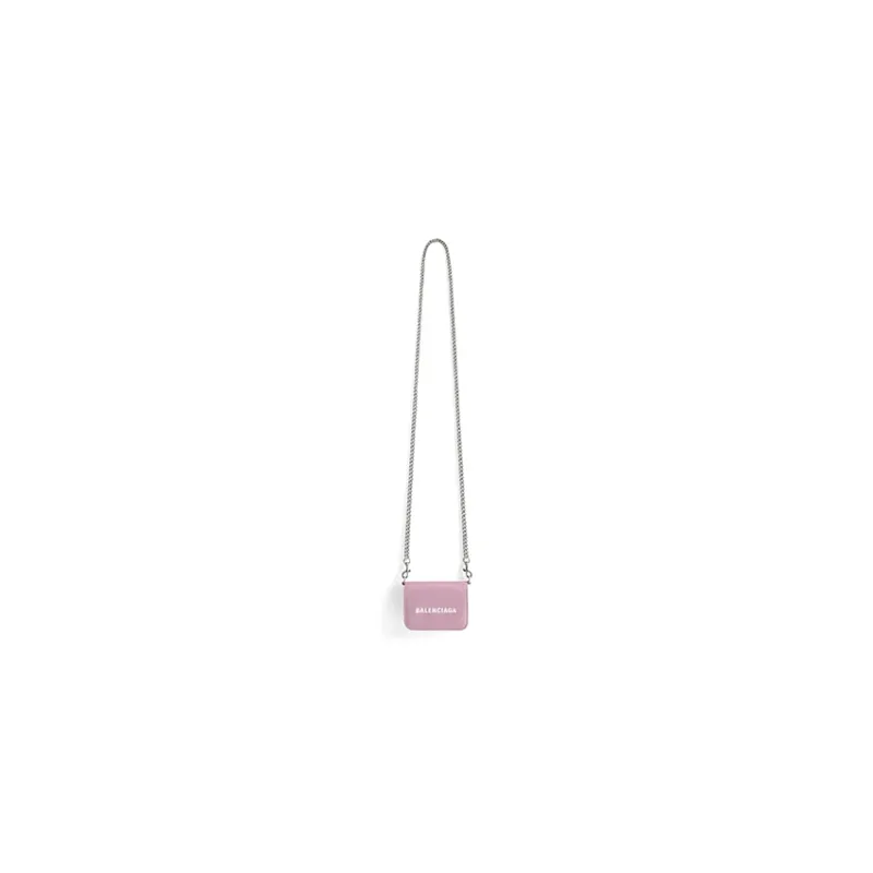 Balenciaga Calfskin Wallet Mini Women's Pink-1