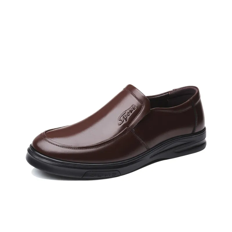 VANSSI Men's Casual Shoes Men Low Top Black/Brown-6