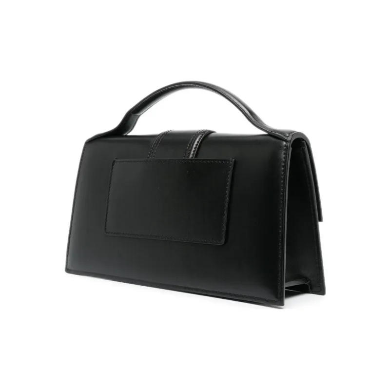 Jacquemus Cow Leather Shoulder Bag, Crossbody Bag, Handbag Women's Black-1