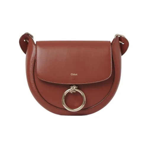Chloe Calfskin Shoulder Bag Crossbody Bag Small Size Women's Autumn Leaves Red