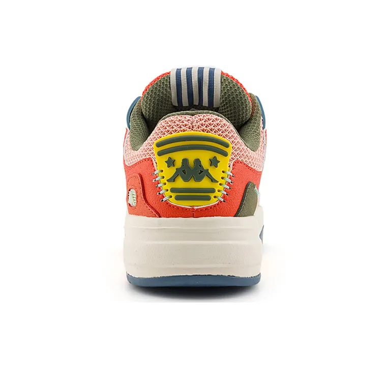 Kappa Abrasion Resistant Low Top Skateboard Shoes Unisex Red Pink-4
