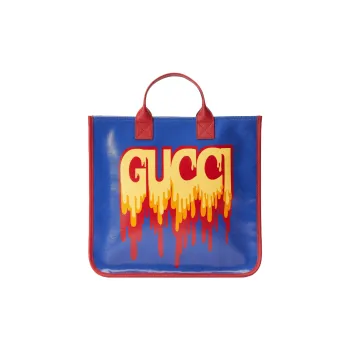 GUCCI Canvas Tote Bag, Shopping Bag, Portable Kids' Bag Kids' Blue