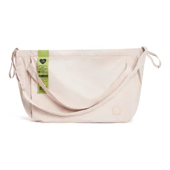 XTEP Fabric Tote Bag, Shopping Bag, Shoulder Bag, Crossbody Bag Women's Light Pink/Ecru/Black