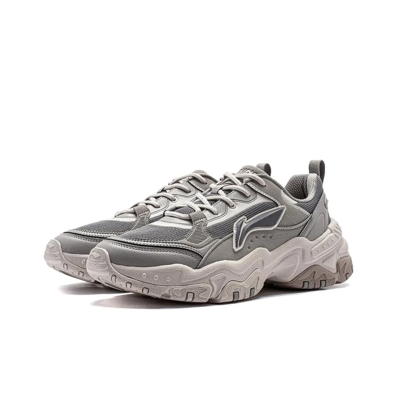 LiNing Brown Sugar Low-Top Casual Shoes Men's Gray-2