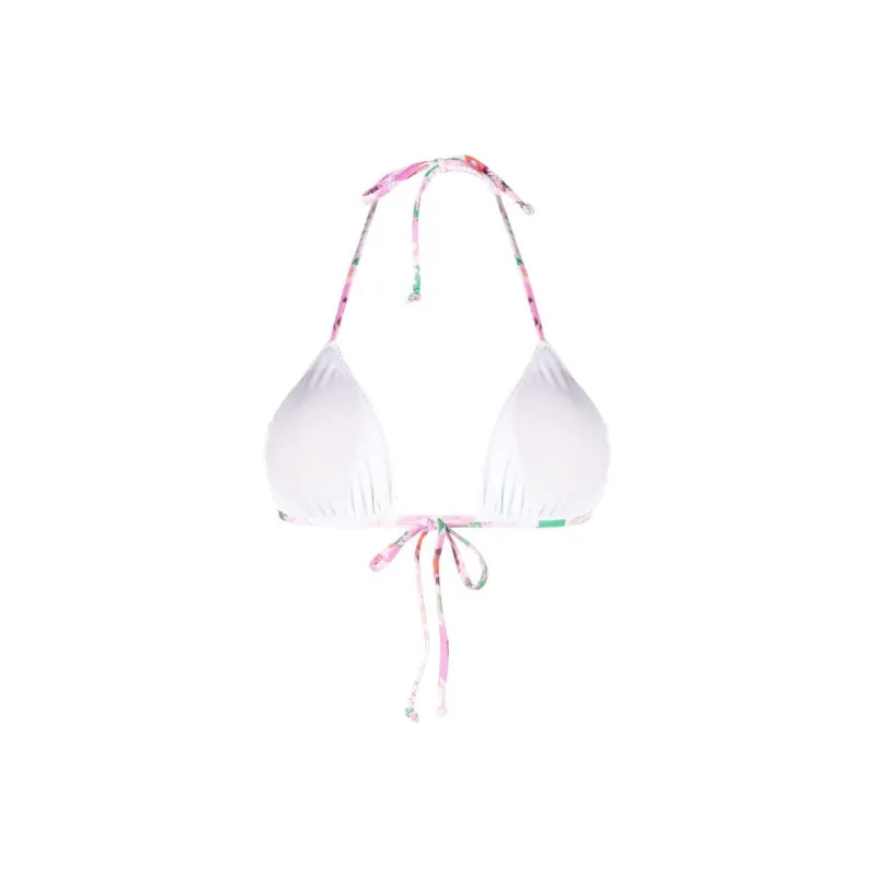 GANNI Floral-print String Bikini Top-1