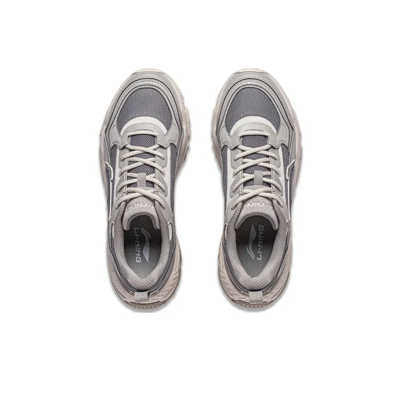 LiNing Brown Sugar Low-Top Casual Shoes Men's Gray-3