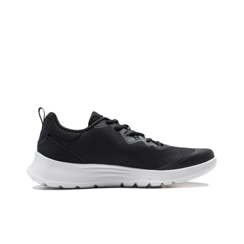 LiNing Feather Wear Resistant Slip Resistant Low Top Running Shoes Men's Black White-1